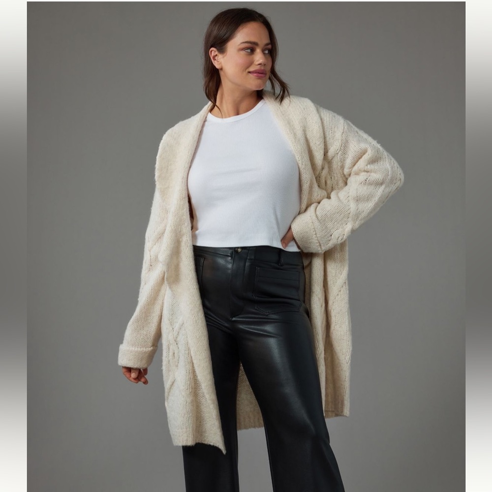NWOT By Anthropologie Hooded Cardigan Sweater XS - Picture 6 of 13
